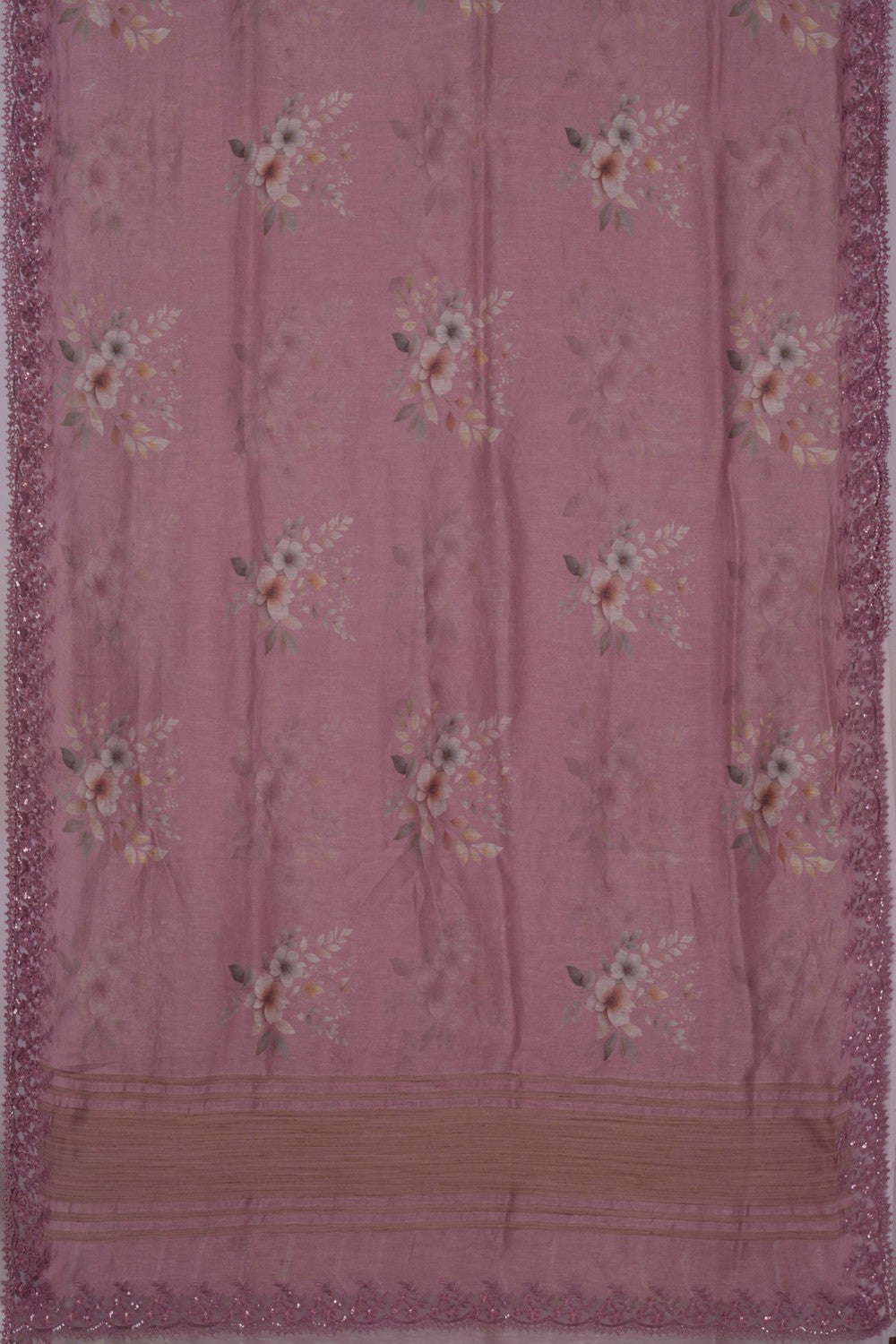 Image of Linen Mauve Pink Saree