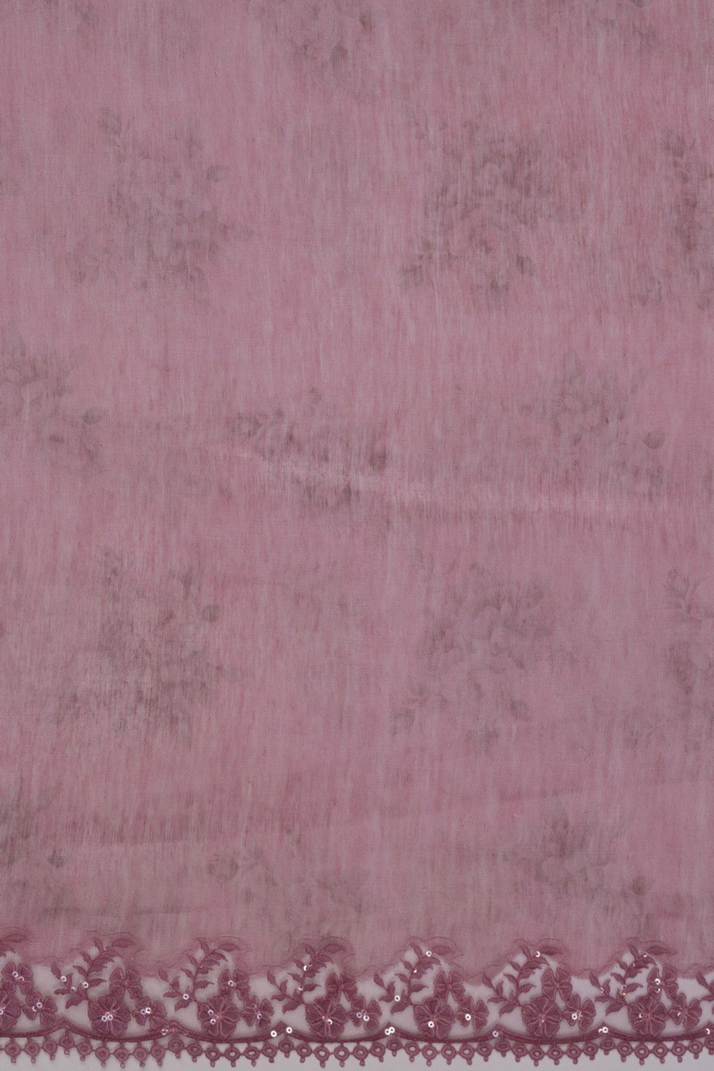Image of Linen Mauve Pink Saree