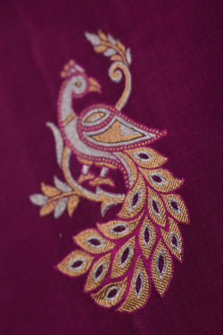 Image of South Silk Violet Saree