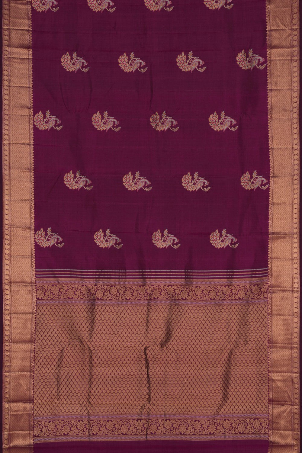 South Silk Violet Saree