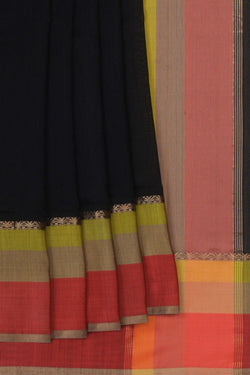 Image of Chanderi Black Saree