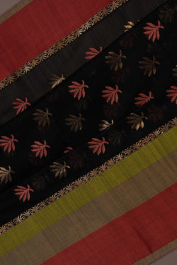 Image of Chanderi Black Saree