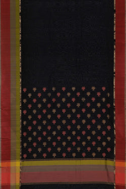 Image of Chanderi Black Saree