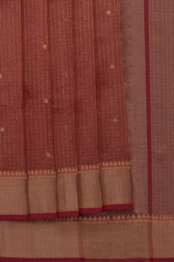 Image of Chanderi Tissue Red Saree