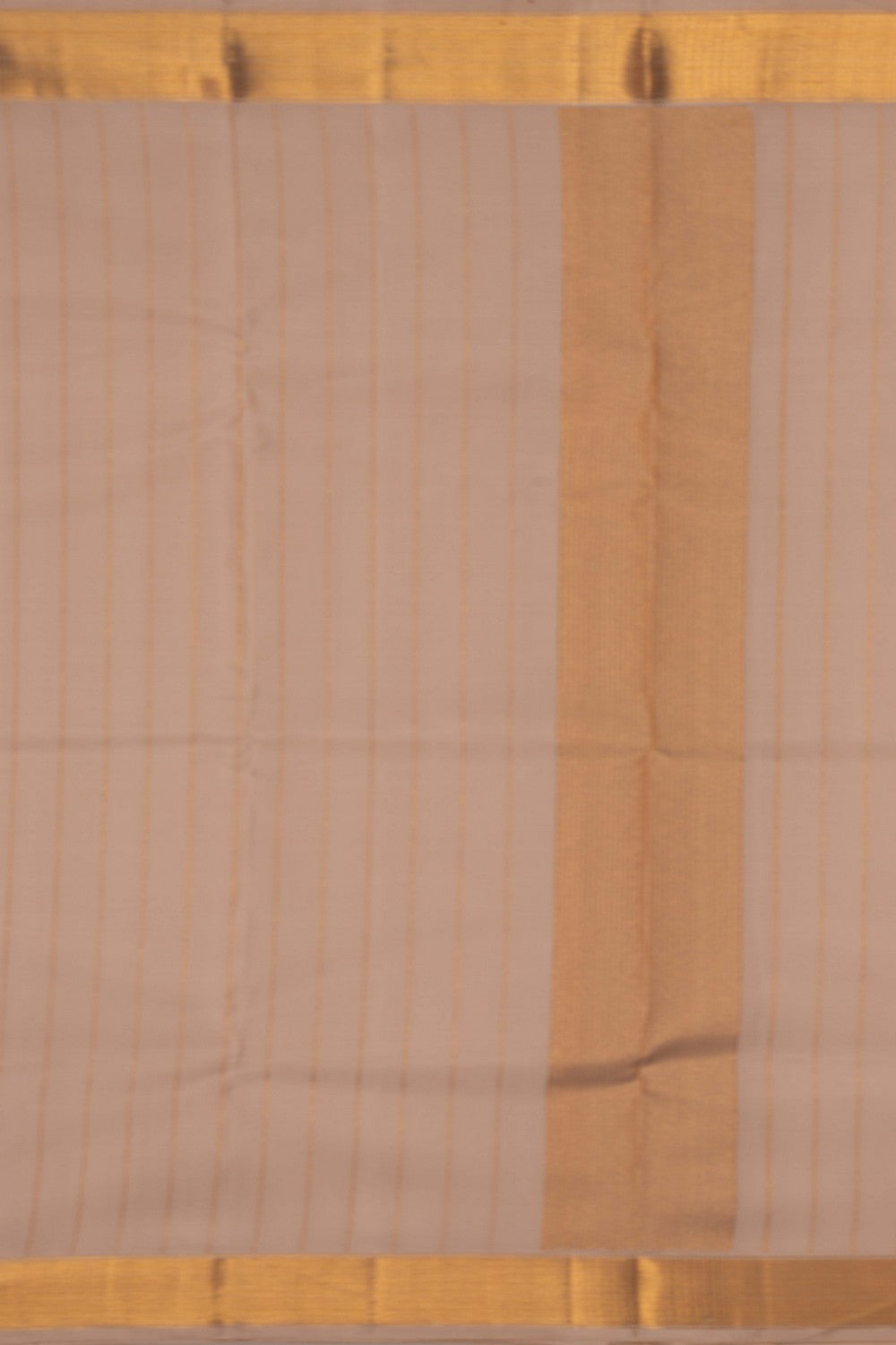 Image of Arani Silk Beige Dhoti With Kanduva (8 X 4)