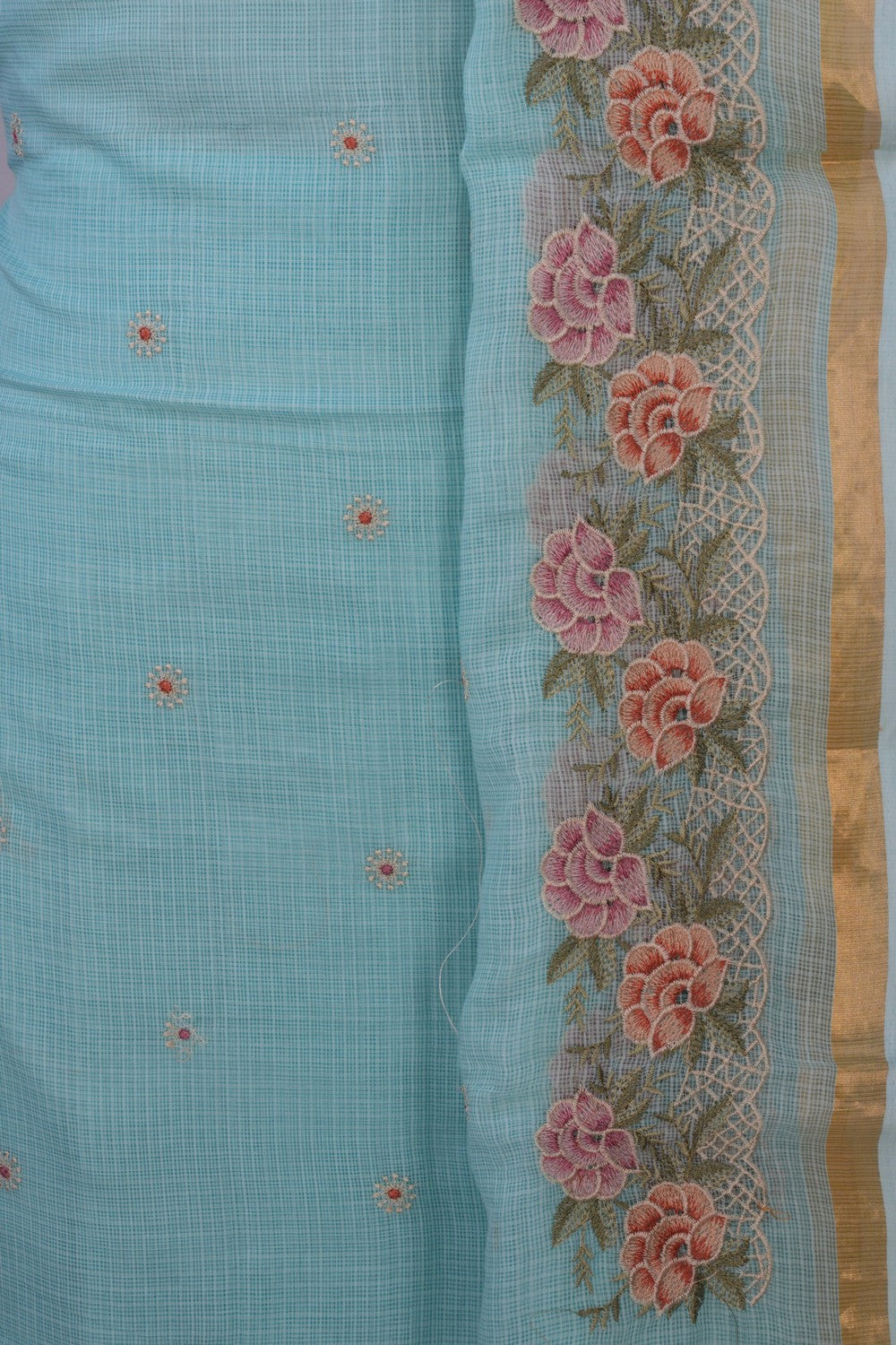 Image of Unstitched Suit Set Kota Fabric (3 Pcs Set)