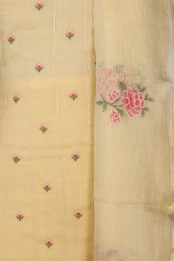 Image of Kota Doria Unstitched Suit (3 Pcs Set)