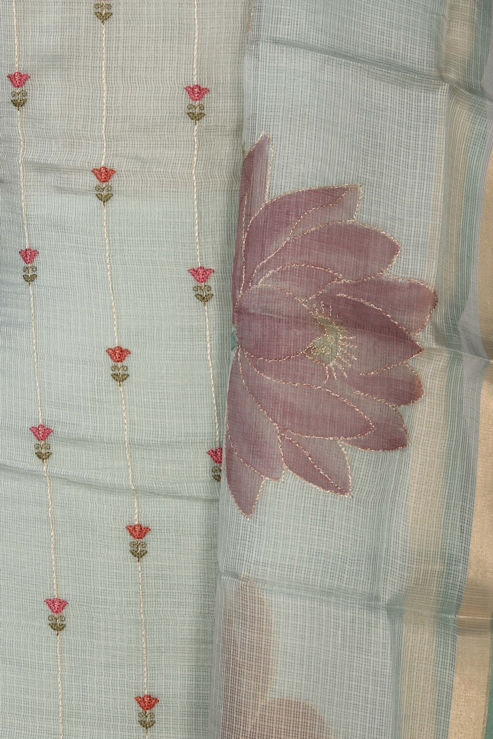 Image of Kota Doria Unstitched Suit (3 Pcs Set)