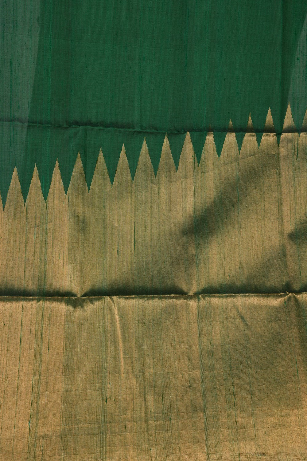 A Tussar Silk Temple Pattern Saree