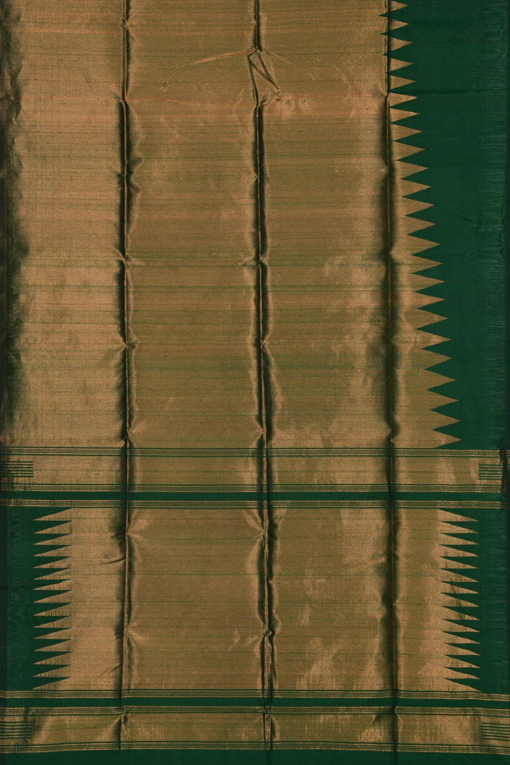 A Tussar Silk Temple Pattern Saree