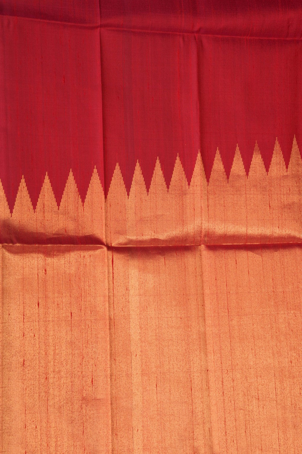 A Tussar Silk Temple Pattern Saree