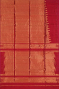 Image of A Tussar Silk Temple Pattern Saree