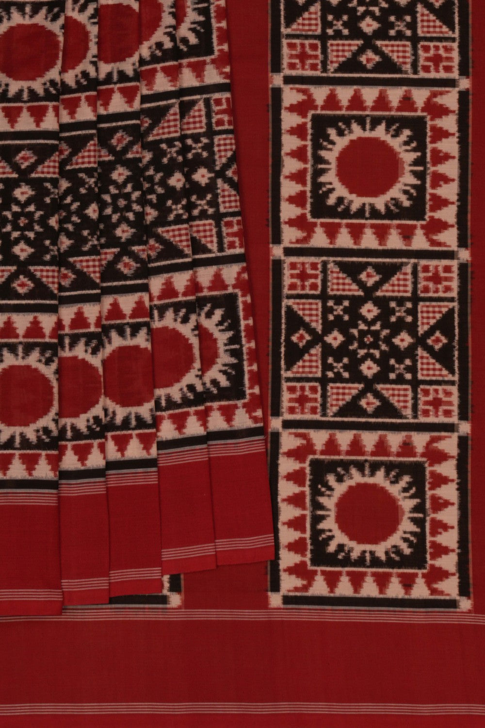 Image of Pochampally Ikat Cotton Silk Saree