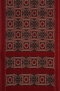 Image of Pochampally Ikat Cotton Silk Saree