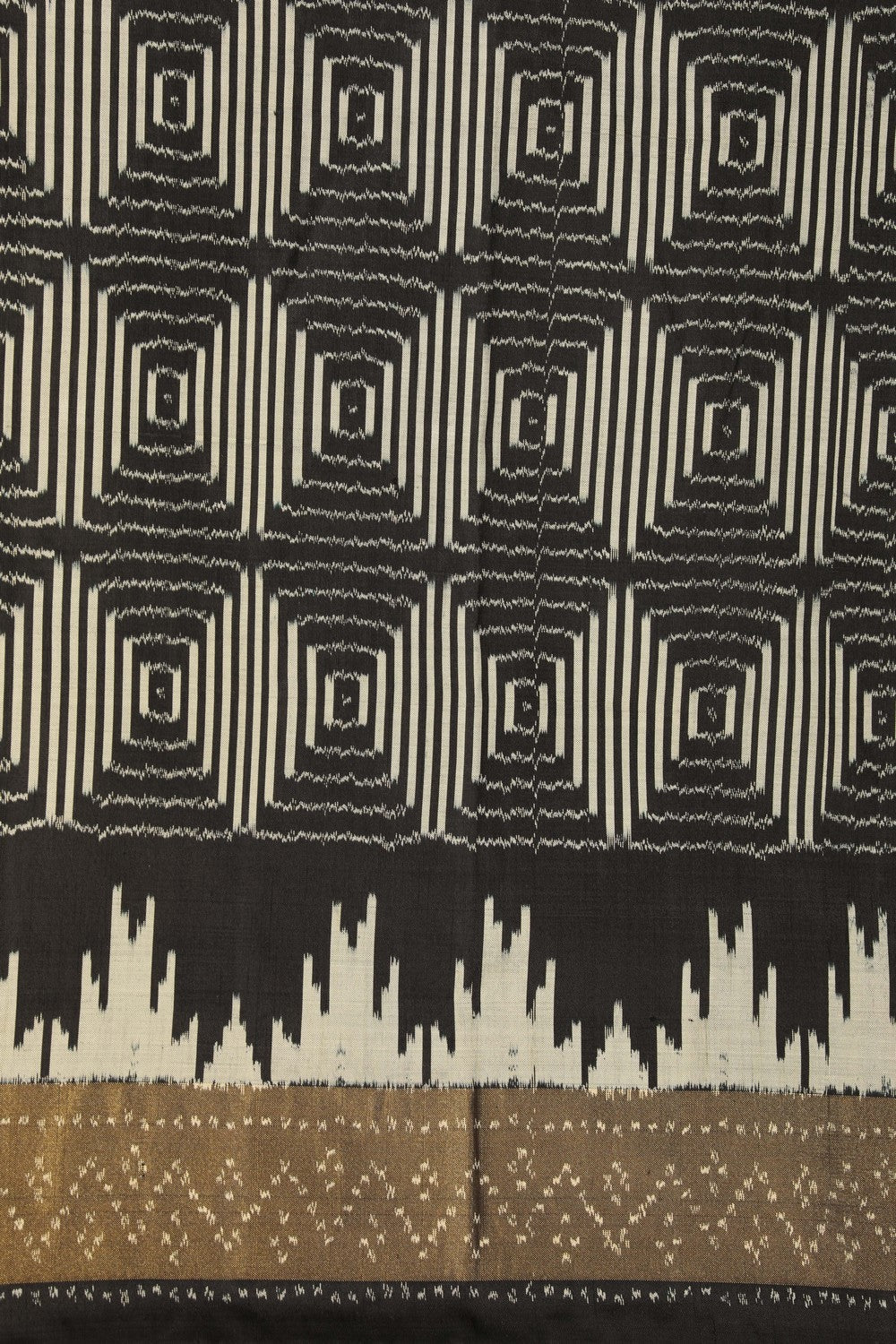 Pochampally Ikat Silk Black Saree