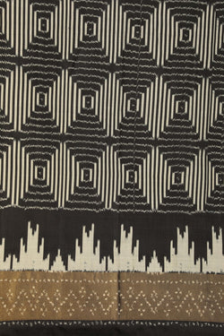 Image of Pochampally Ikat Silk Black Saree
