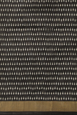 Image of Pochampally Ikat Silk Black Saree