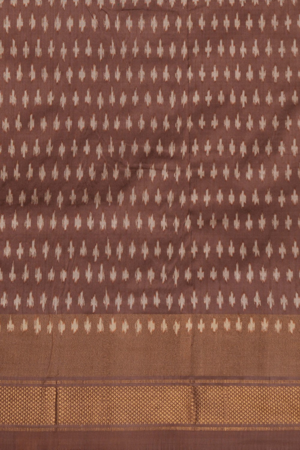 Image of Pochampally Ikat Silk Green Saree