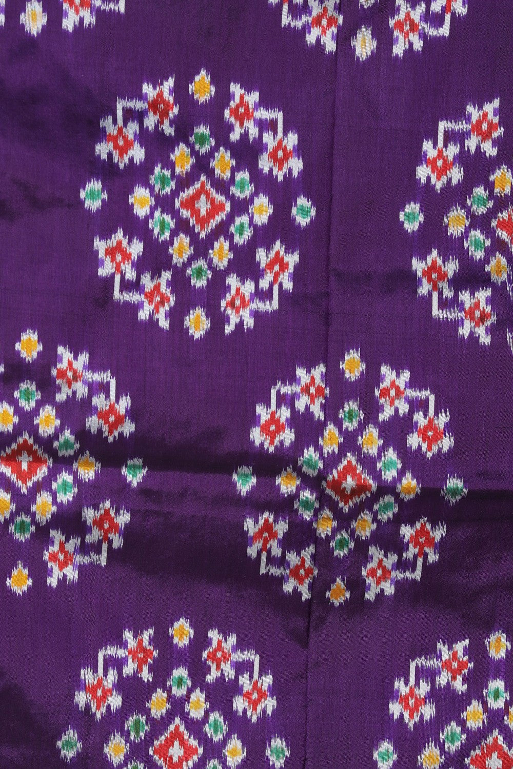 Image of Pochampally Ikat Silk Purple Saree
