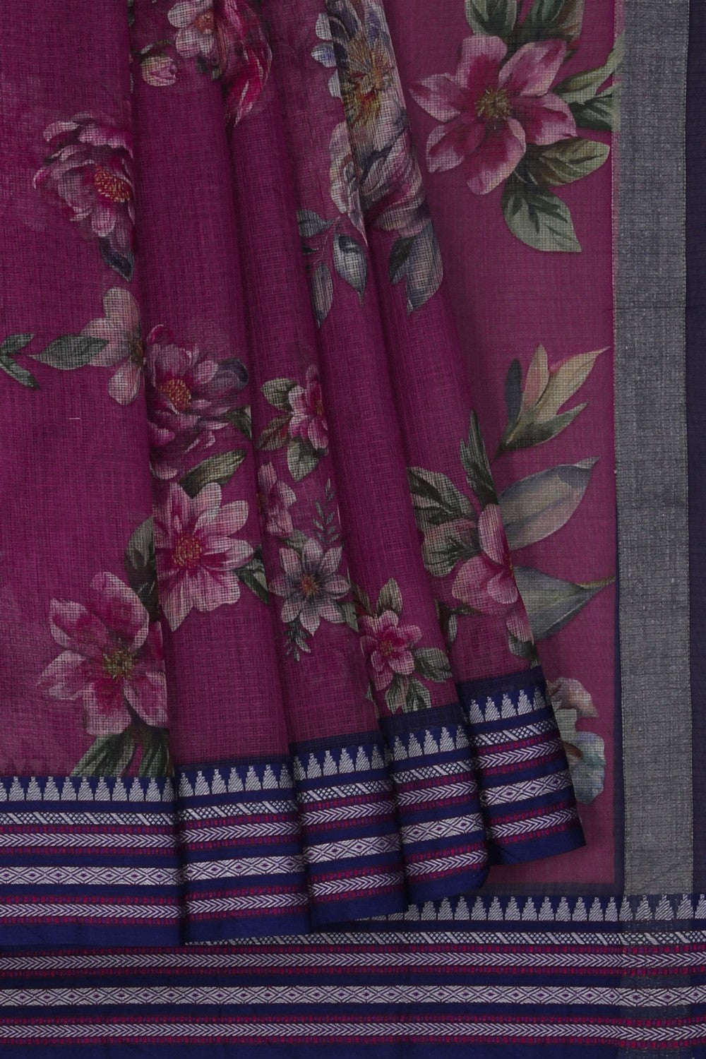 Image of Kota Plum-Pink Saree
