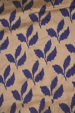 Image of Pochampally Ikat Silk Cream Saree