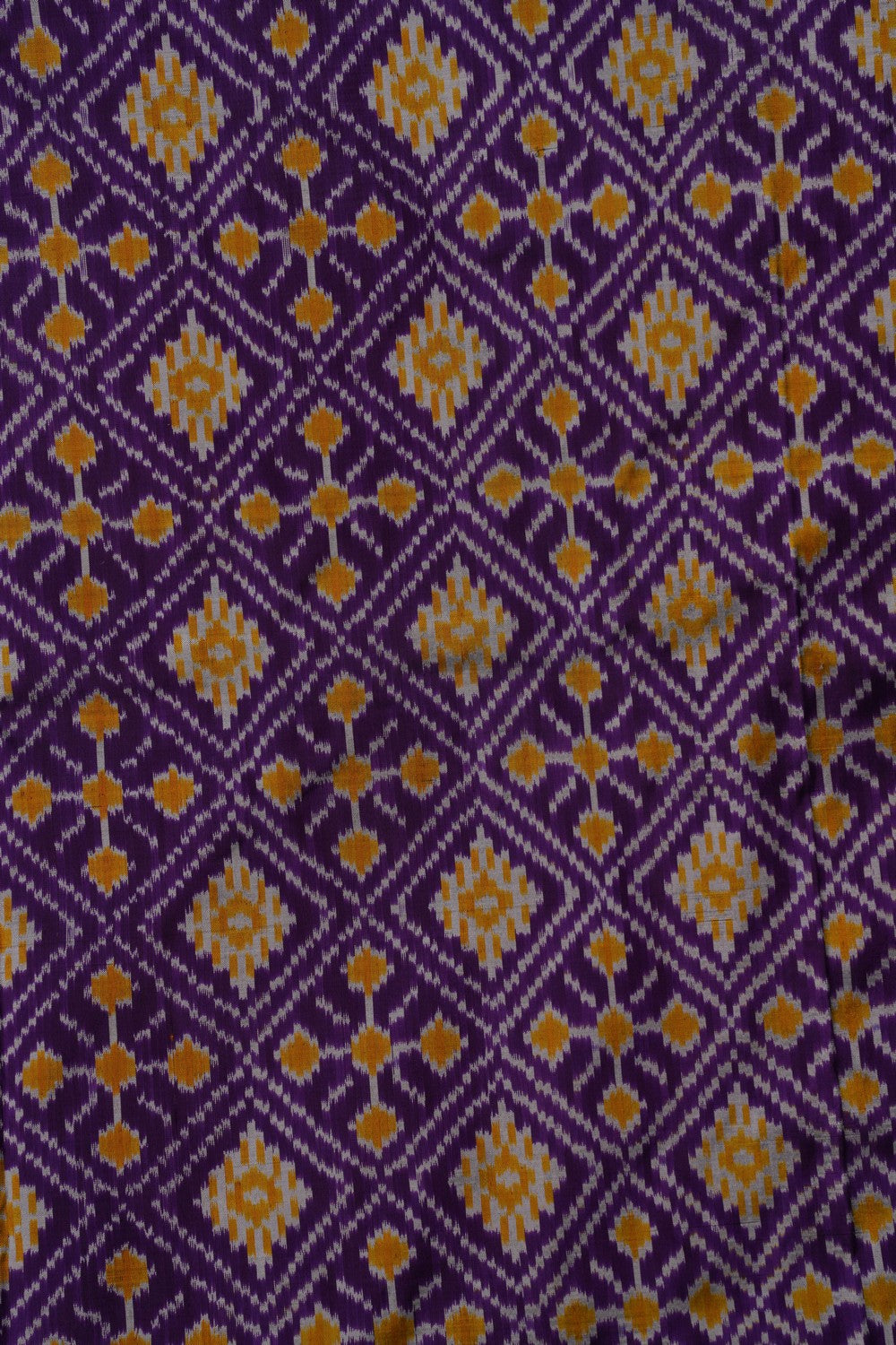 Image of Pochampally Ikat Silk Purple Saree