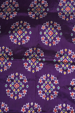 Image of Pochampally Ikat Silk Purple Saree