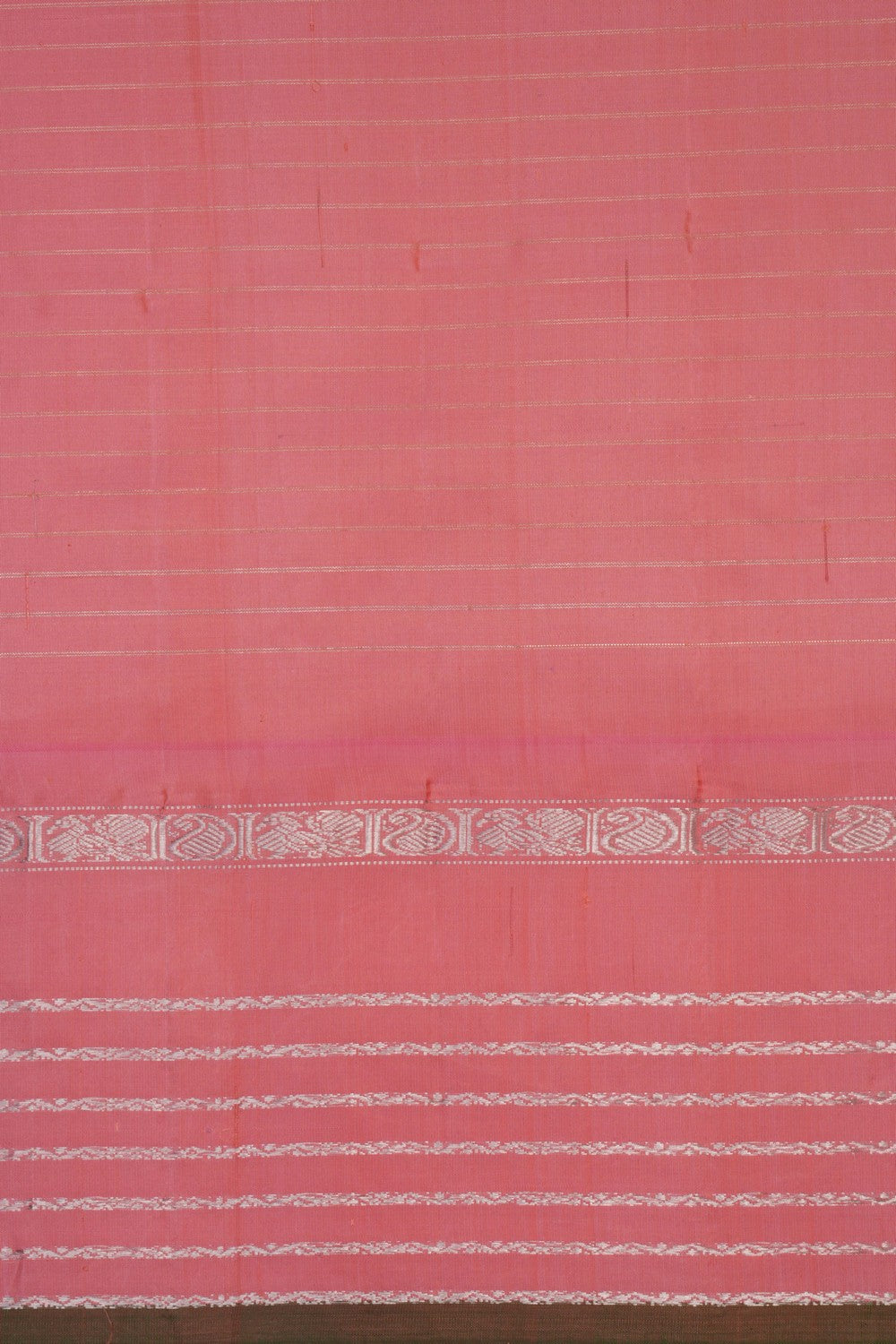 Gadwal Silk Kattam Cream Saree