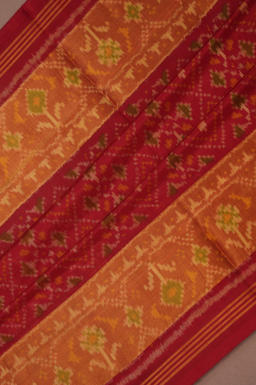 Rajkot Patola Silk Red Saree
