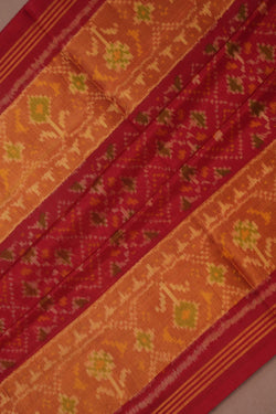 Image of Rajkot Patola Silk Red Saree