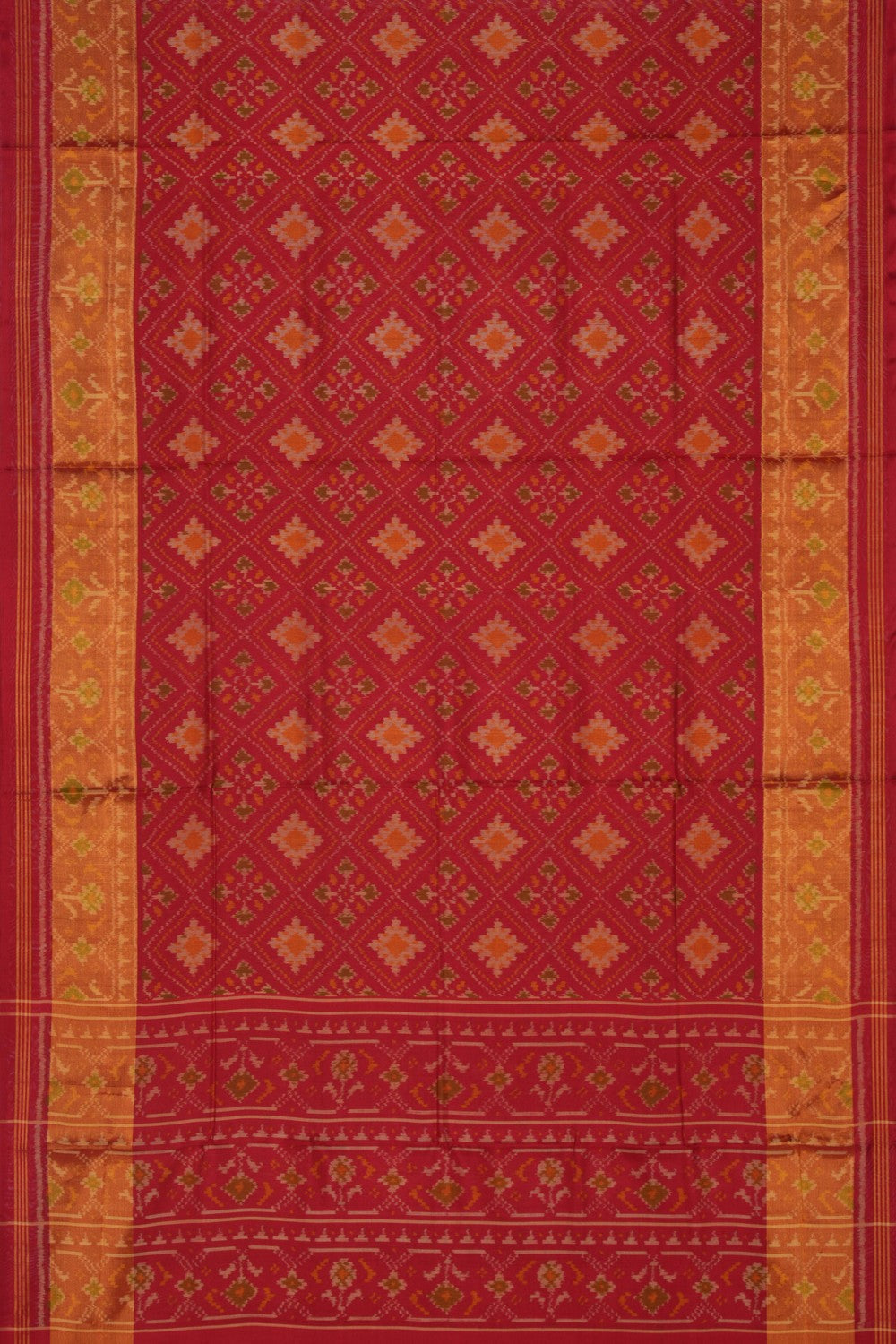 Rajkot Patola Silk Red Saree