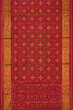 Image of Rajkot Patola Silk Red Saree