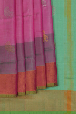 Image of Uppada Silk Pink Saree