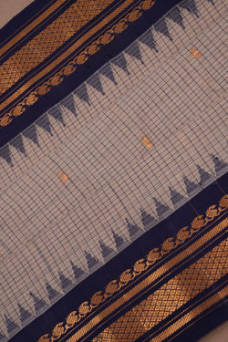 Image of Gadwal Cotton Silk Beige Saree