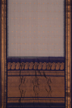 Image of Gadwal Cotton Silk Beige Saree