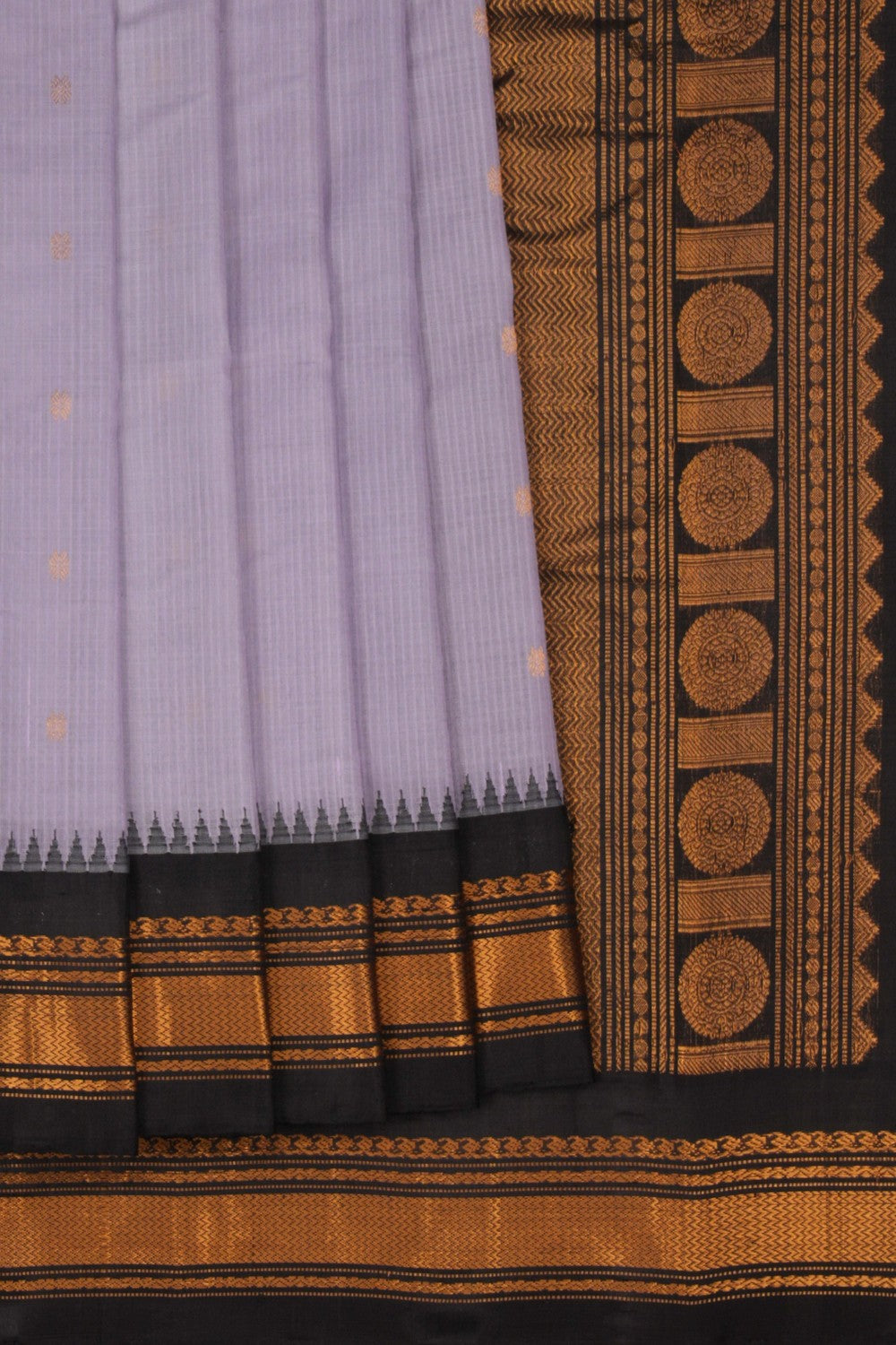 Image of Gadwal Cotton Silk Lavender Purple Saree