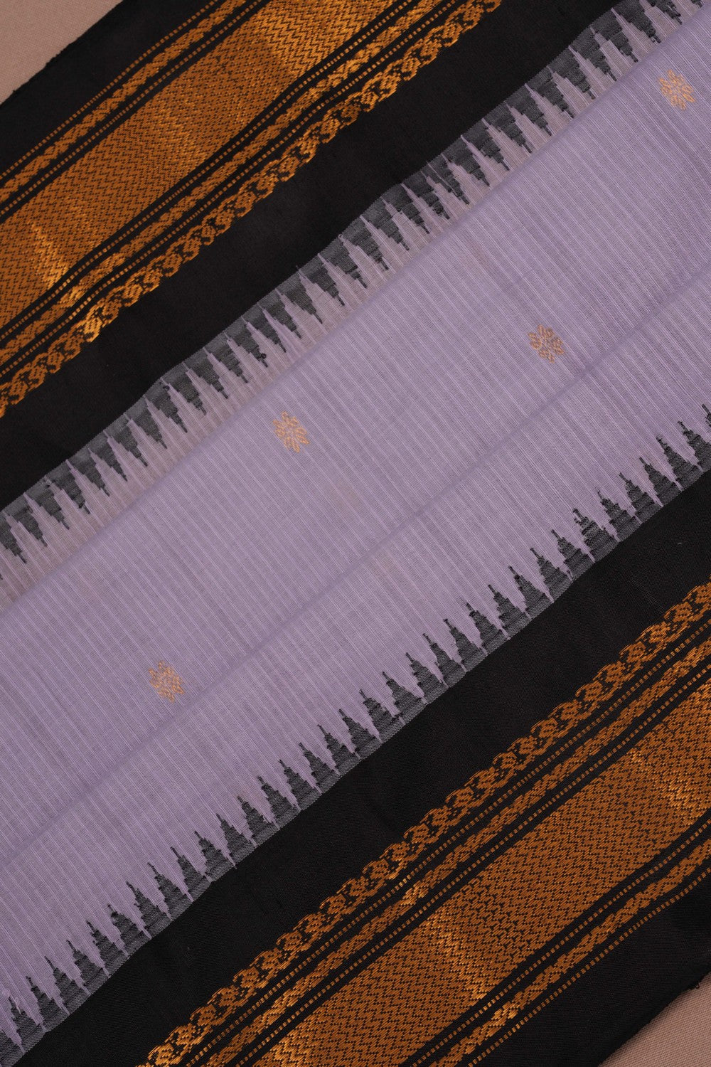 Image of Gadwal Cotton Silk Lavender Purple Saree