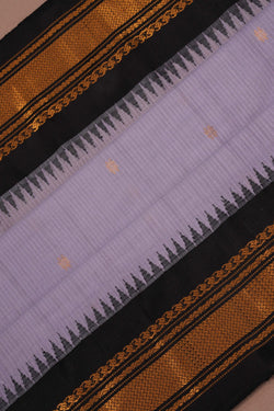 Image of Gadwal Cotton Silk Lavender Purple Saree