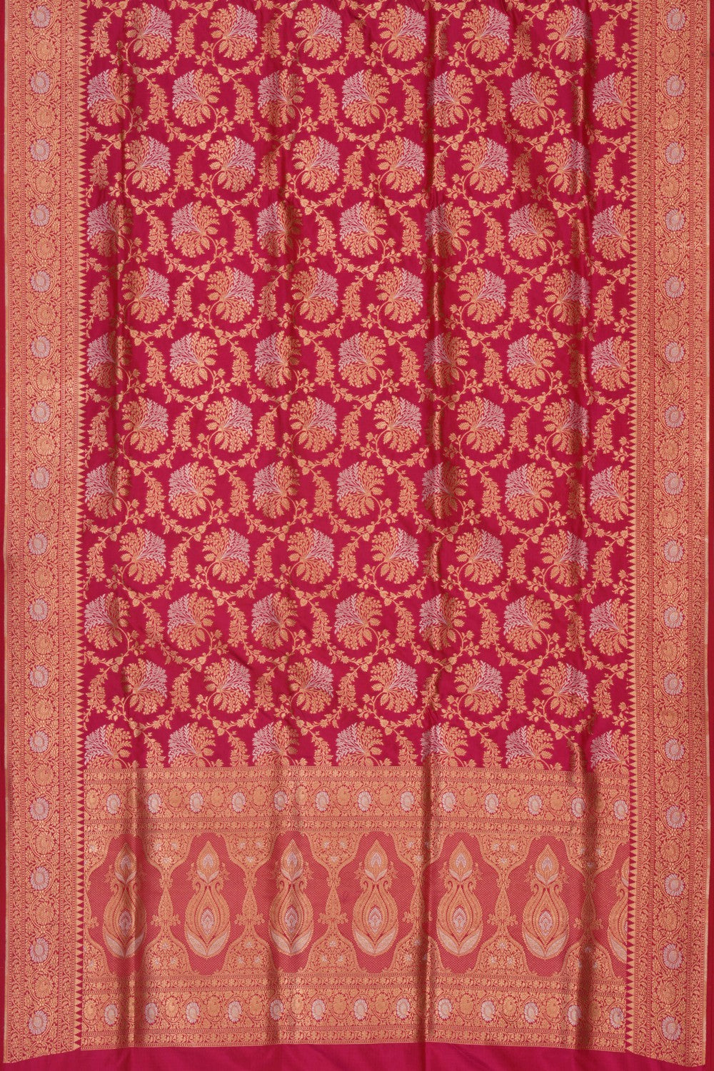 Image of Banarasi Brocade Pink Saree