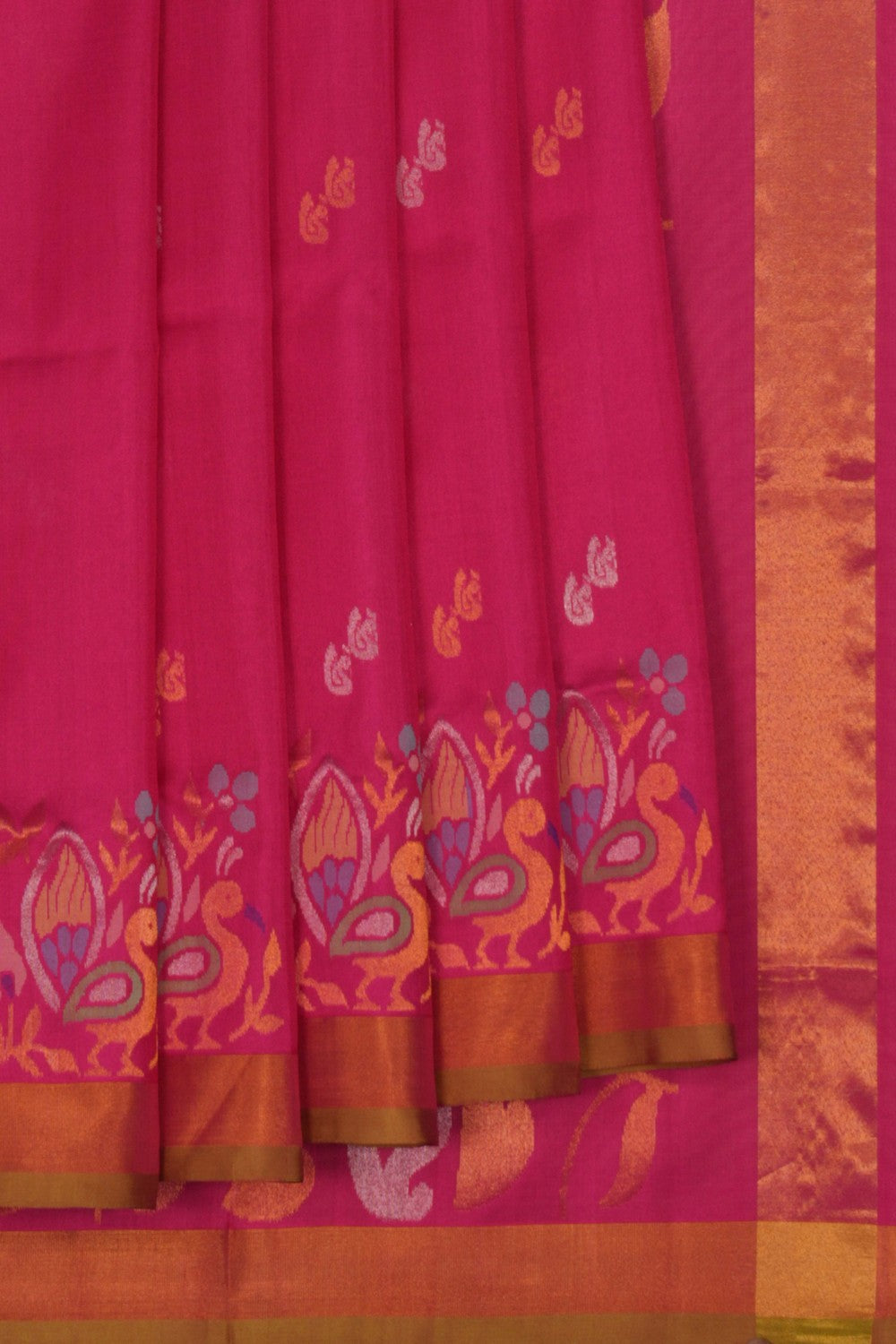 Image of Uppada Silk Pink Saree
