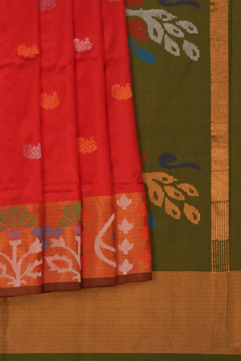 Image of Uppada Silk Red Saree