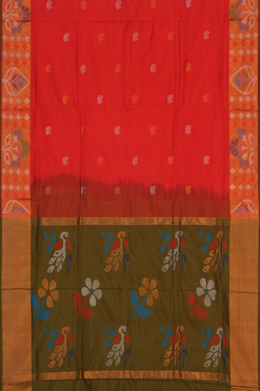 Image of Uppada Silk Red Saree