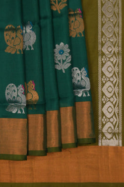 Image of Uppada Silk Green Saree