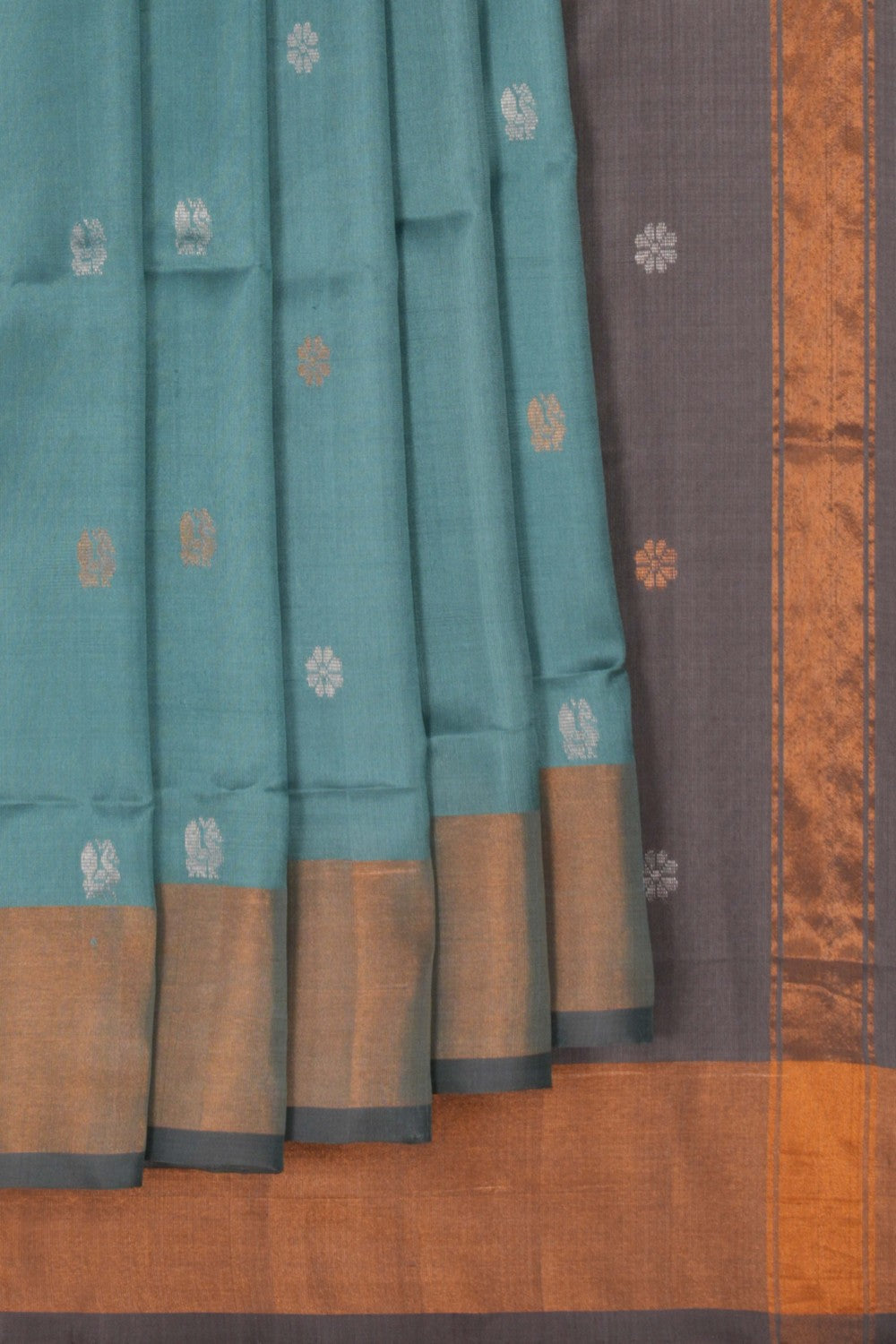 Uppada Silk Smoky Blue Saree