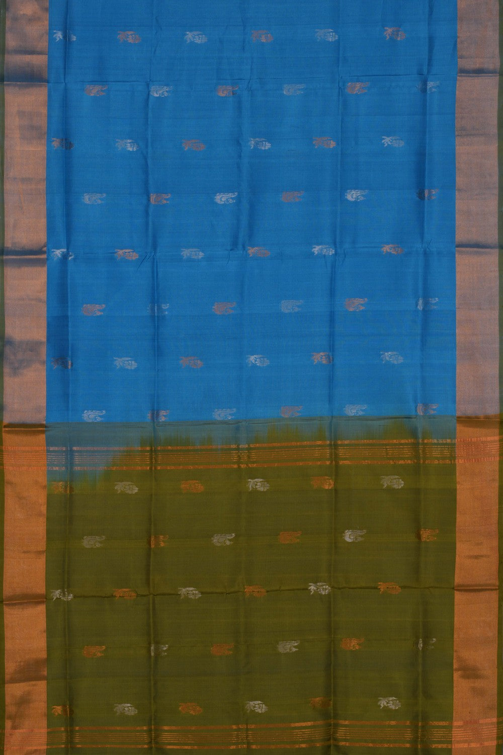 Uppada Silk Smoky Blue Saree