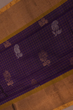 Image of Uppada Silk Kattam Purple Saree