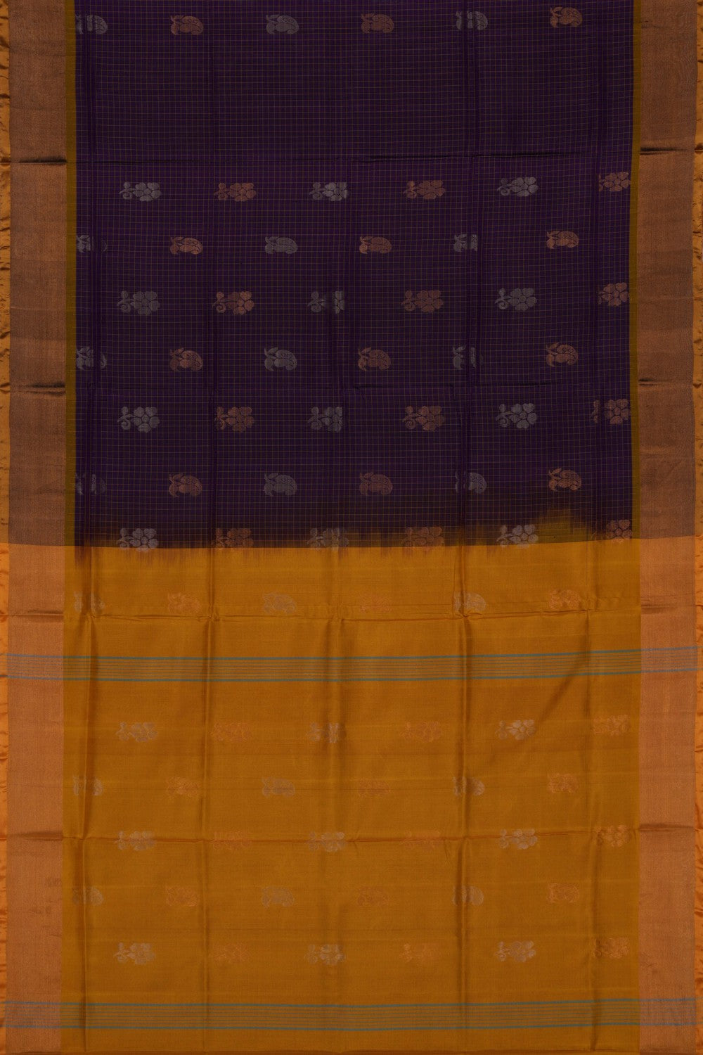 Uppada Silk Kattam Purple Saree