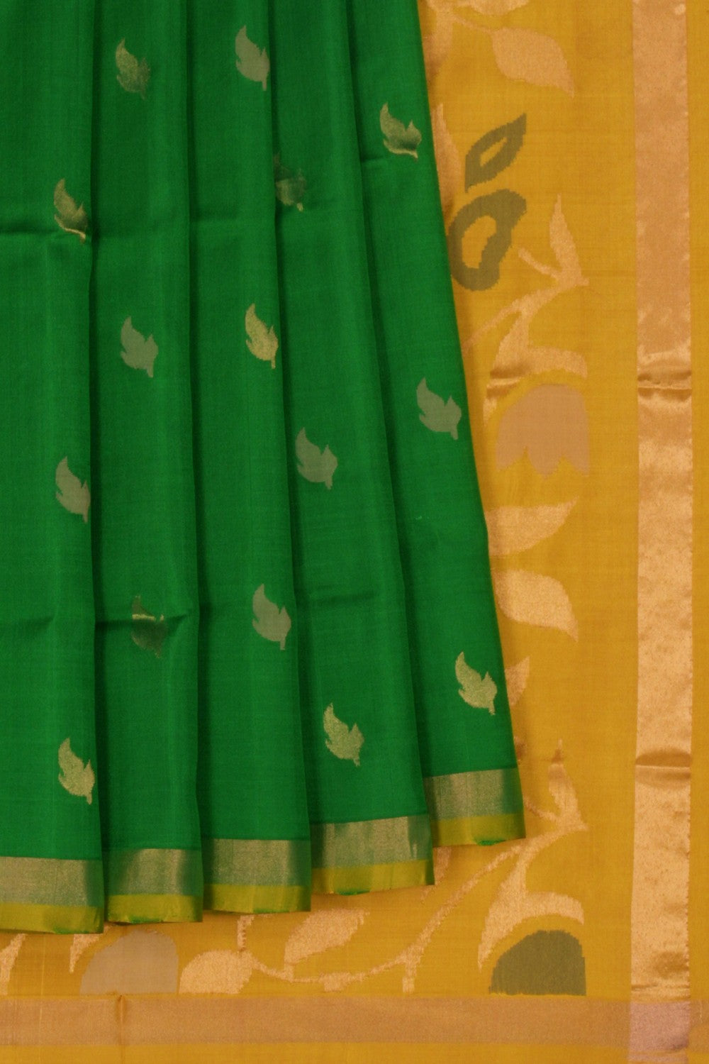 Image of Uppada Green Silk Saree