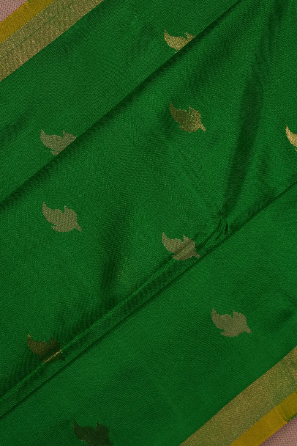 Image of Uppada Green Silk Saree