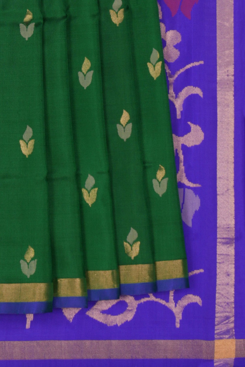 Image of Uppada Green Silk Saree